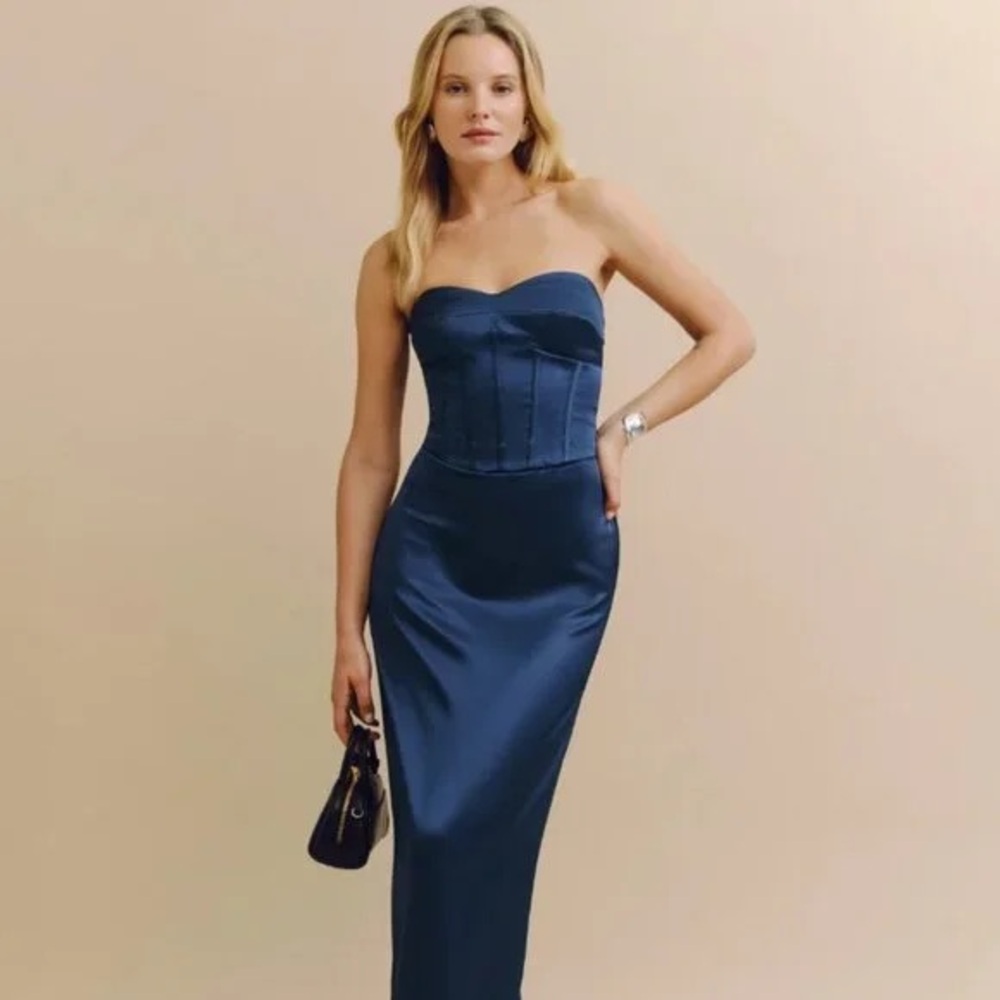 Reformation Aryah Satin Dress